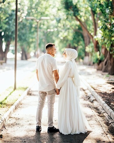 40 Beden beyaz Renk Nikah elbisesi