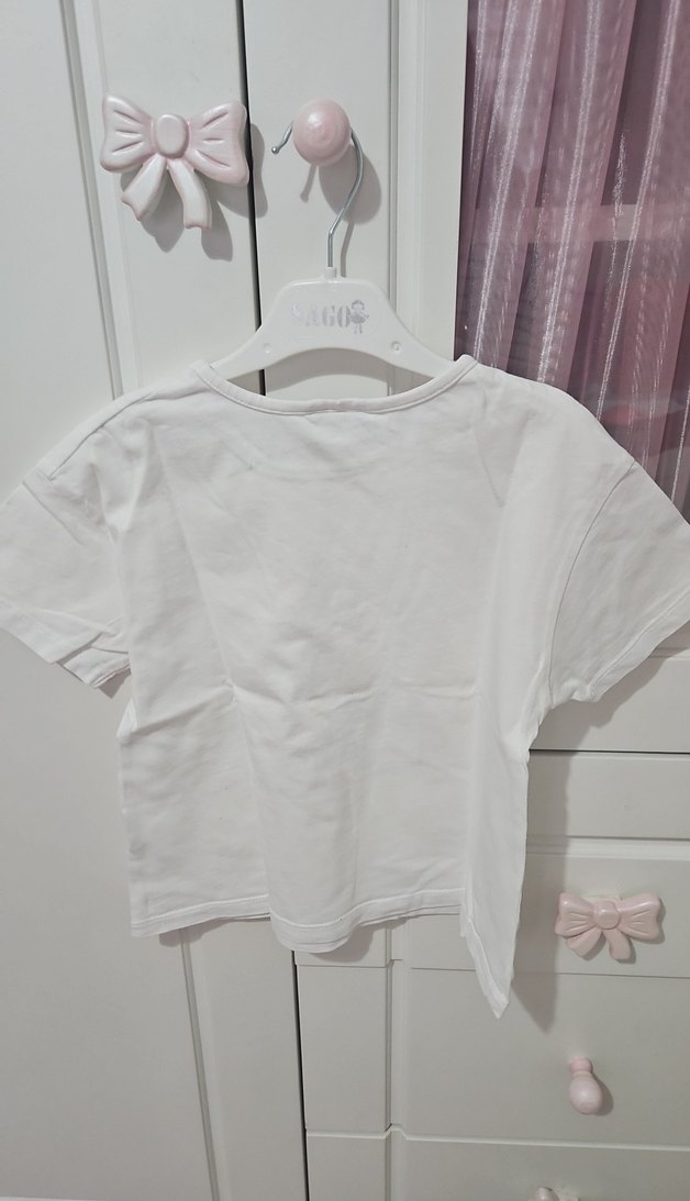 Kız Çocuk Baskılı Unicorn Tişört - Görsel 3