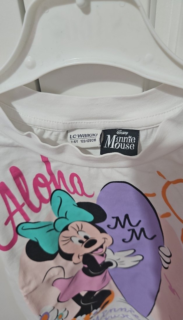 Beyaz Kız Çocuk Baskılı Tişört - Görsel 2