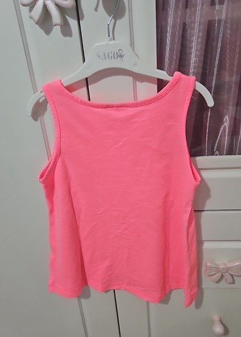 Pembe Kız Çocuk Baskılı Kolsuz Tişört - Görsel 3