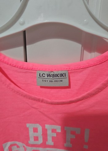 Pembe Kız Çocuk Baskılı Kolsuz Tişört - Görsel 2