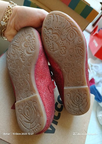 Kız Çocuk Kırmızı Pop Art Babet Ayakkabı - Görsel 3