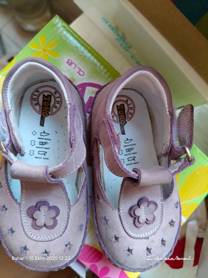 Pembe Nakışlı Kız Bebek İlk Adım Ayakkabısı - Görsel 2