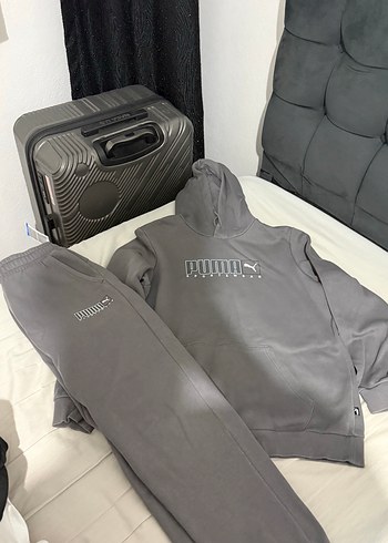 Puma Gri Kapusonlu Esofman Takimi Orjinal