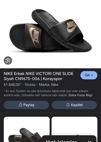 Nike Nike Victori One Orjinal Terlik
