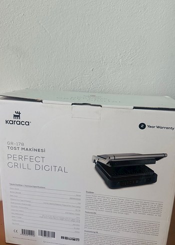 Karaca GR-178 Perfect Grill Digital Tost Makinesi