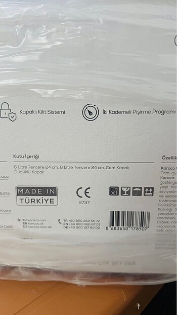 Karaca karaca Quick and safe 8 + 6 LT düdüklü set