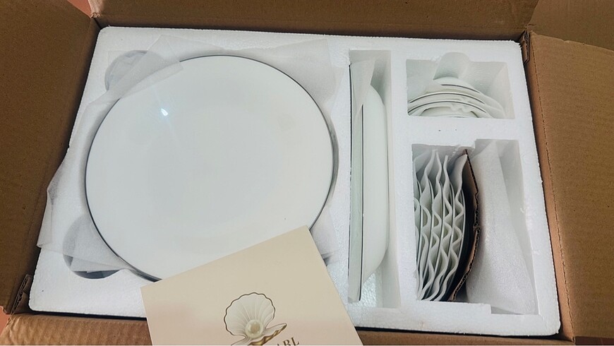 Beden beyaz Renk karaca inci serisi kahvaltı takımı fame platin 26 prç