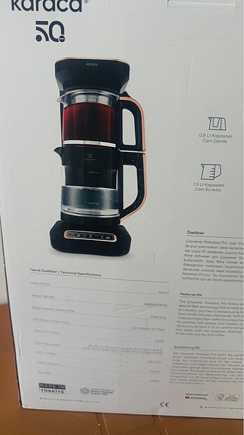 Beden Renk Karaca Çaysever Robotea Quattz Copper Konuşan Çay makinesi
