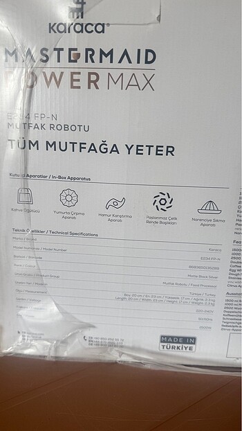  Beden karaca mastermaid 11 in 1 mutfak robotu Matte Black Sılver