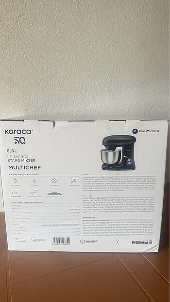 Karaca Karaca Multıchef 1900w shınyblack 5.5LT Aparatlı