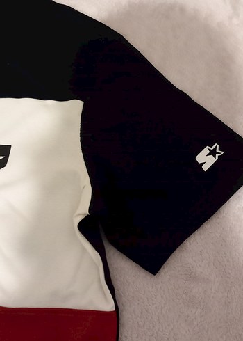 Starter Logolu Kırmızı Siyah Uzun Kollu Tişört - Görsel 3