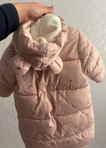 Kız Bebek Kahverengi Kürklü Kar Tulumu - Görsel 4