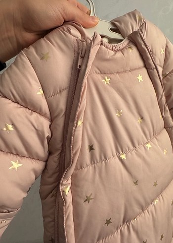 Kız Bebek Kahverengi Kürklü Kar Tulumu - Görsel 2