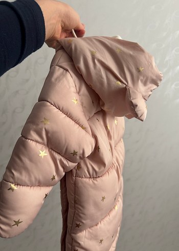 Kız Bebek Kahverengi Kürklü Kar Tulumu - Görsel 3