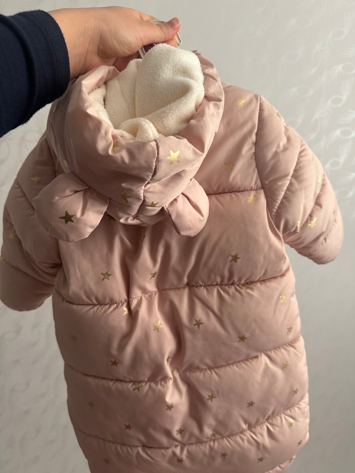 Kız Bebek Kahverengi Kürklü Kar Tulumu - Görsel 4