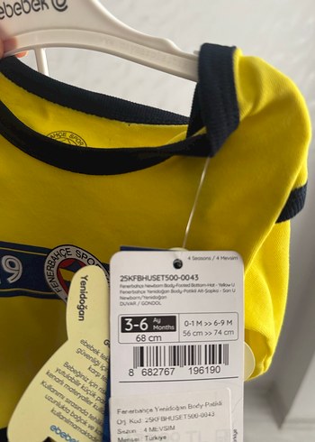 Sarı Bebek Uzun Kollu Body Velcro Detaylı - Görsel 2