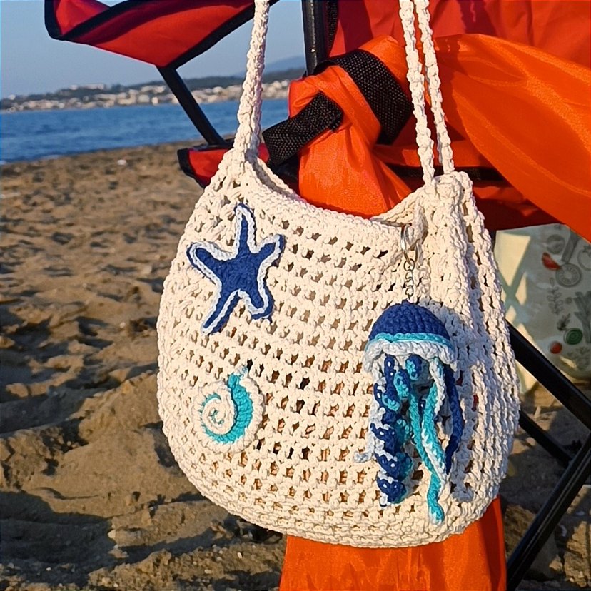 ocean bag / okyanus çanta (yazlık örgü çanta) - Görsel 2