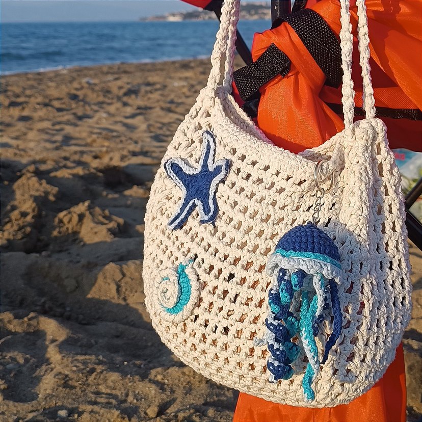 ocean bag / okyanus çanta (yazlık örgü çanta) - Görsel 4