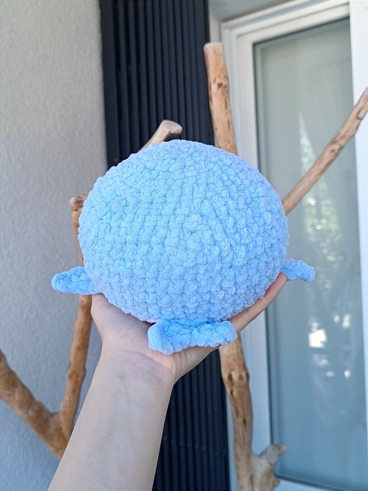 Örgü Peluş Sevimli Balina Oyuncak - Görsel 2