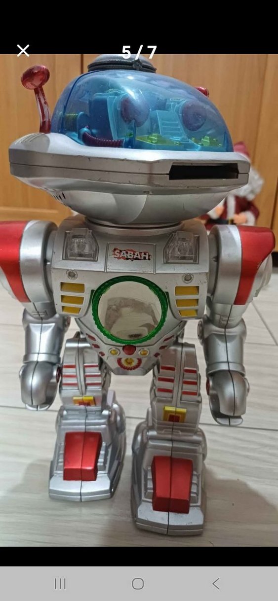 Renkli sesli ışıklı hareketli konuşan dans eden robot - Görsel 3