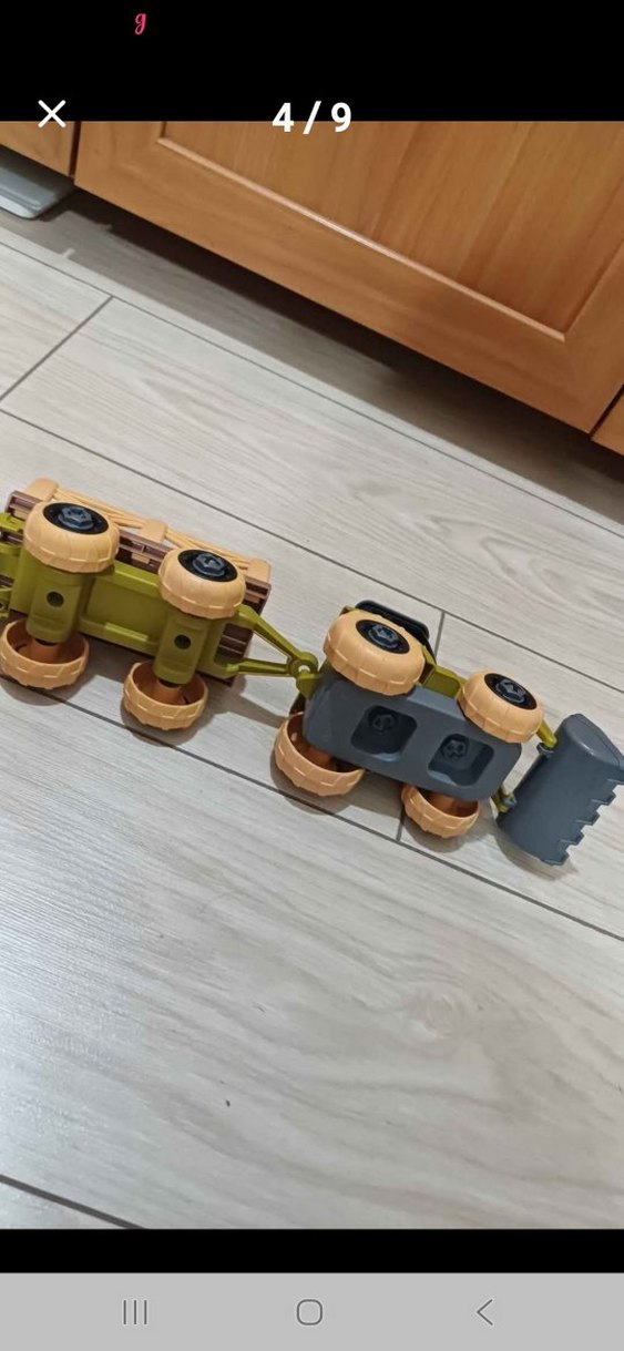 Khaki ve Gri Oyuncak Traktör - Görsel 4