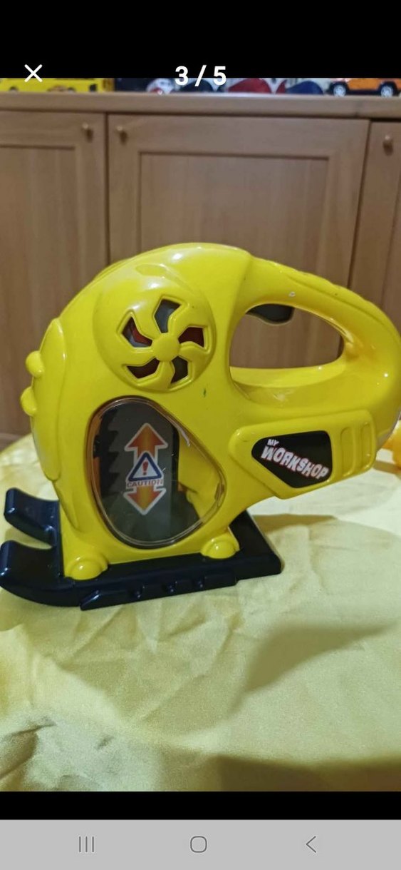 Sarı Renkli Eğitici Oyuncak Matkap ve Testere - Görsel 4