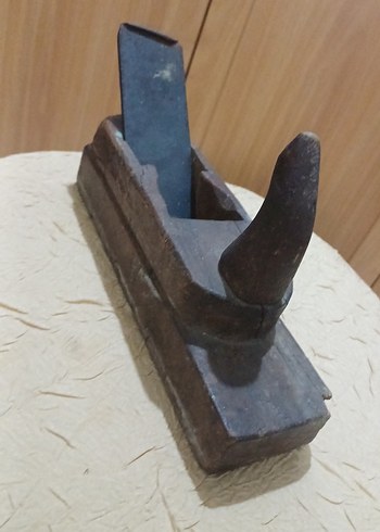 Antika boynuzlu marangoz ahşap rendesi - Görsel 2