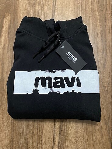 Mavi Kapüşonlu Sweatshirt