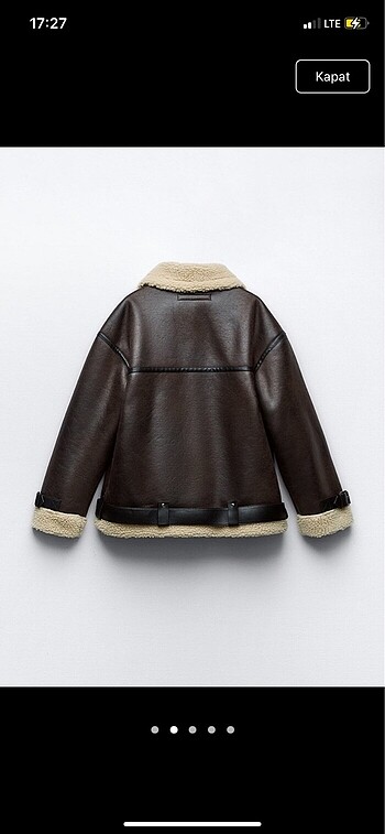 xl Beden kahverengi Renk Zara biker ceket