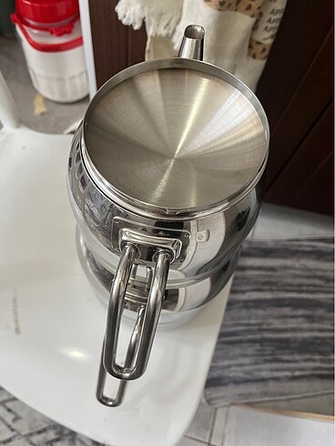 Korkmaz demlik. 3 litre alt tarafı üst 1 litre - Görsel 9