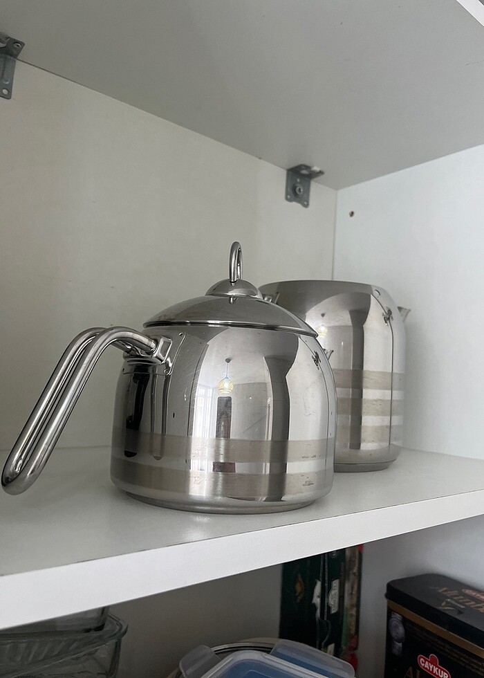 Korkmaz demlik. 3 litre alt tarafı üst 1 litre - Görsel 4