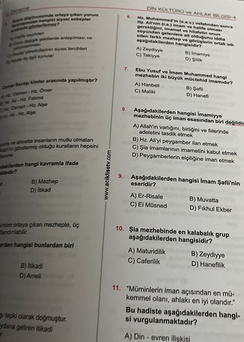 35 Kredilik Ortak Dersler Soru Bankası - Görsel 6