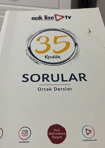 35 Kredilik Ortak Dersler Soru Bankası - Görsel 2