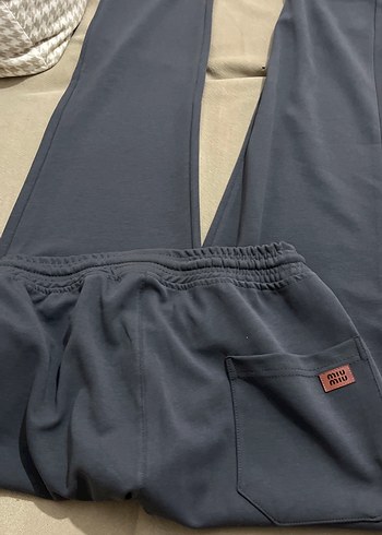 Gri Rahat Kesim Kadın  erkekEşofman Altı - Görsel 8