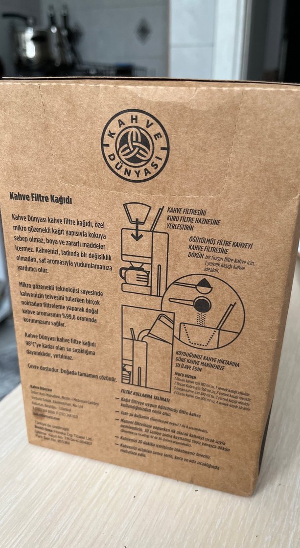 Kahve Filtre Kağıdı No:4 80 Adet kahve dünyası marka - Görsel 2