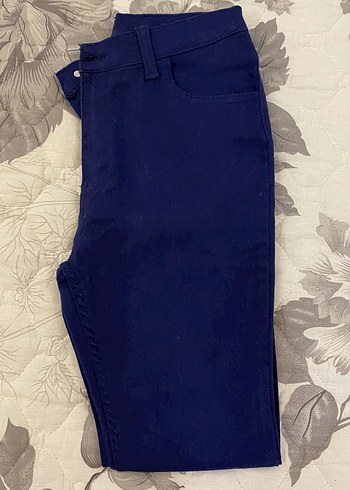 Kadın Lacivert Denim Pantolon Yüksek Bel