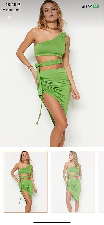 Yeşil elbise - Görsel 5