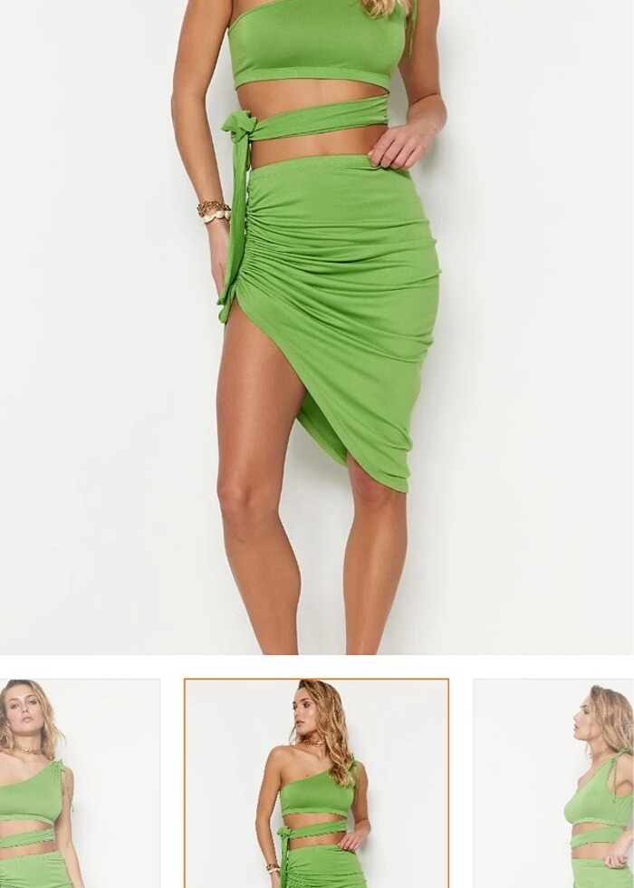 Yeşil elbise - Görsel 4