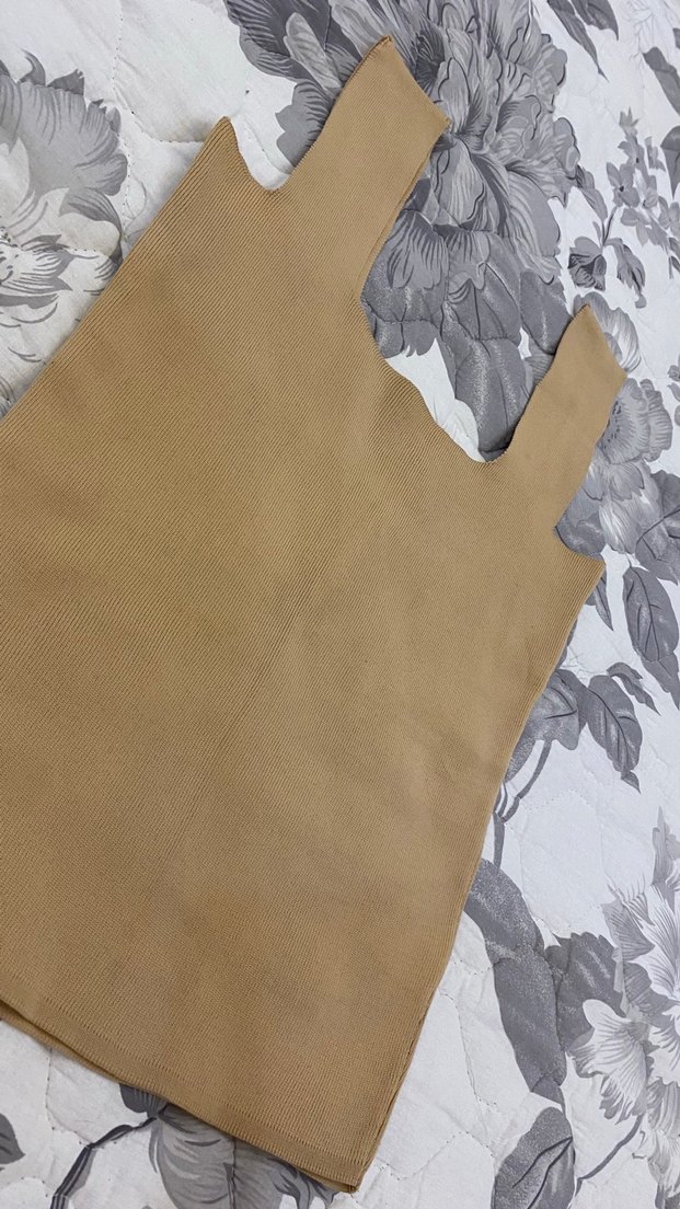 Bej Kadın Askılı tişört - Görsel 3