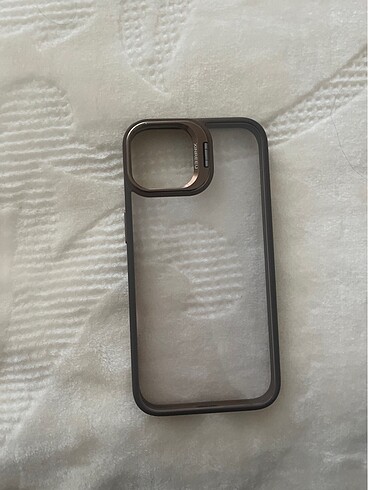 İPhone düz 13 kahverengi şeffaf kılıf