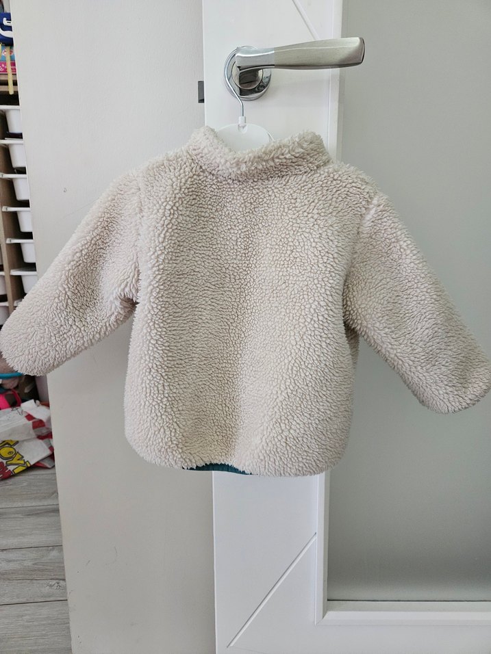 Erkek Çocuk Gri Cepli Peluş Ceket - Görsel 2