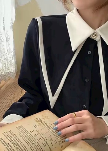 Diğer Pastel Bej Düğmeli Kadın Gömlek