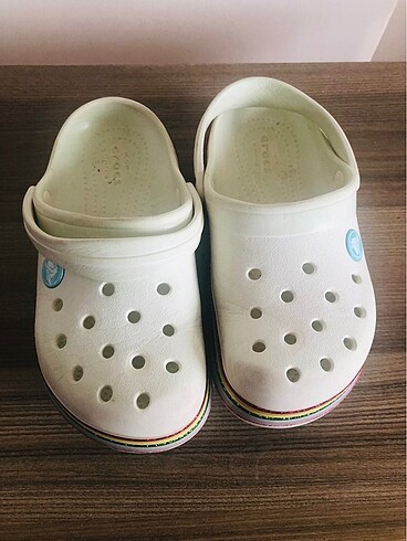 Crocs beyaz Simli terlik Sandalet
