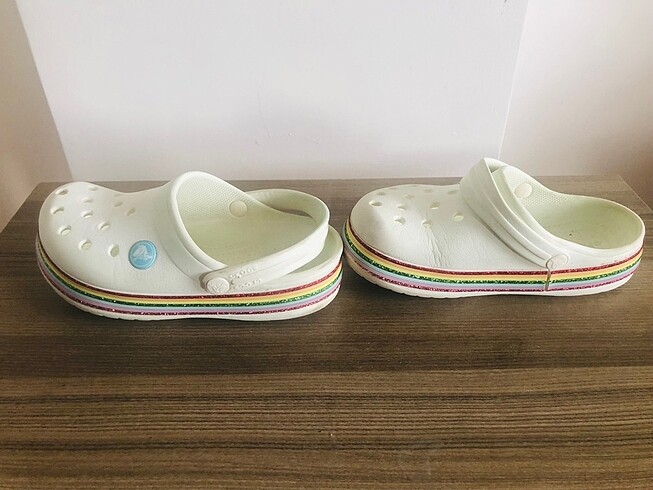 29 Beden Crocs beyaz Simli terlik Sandalet