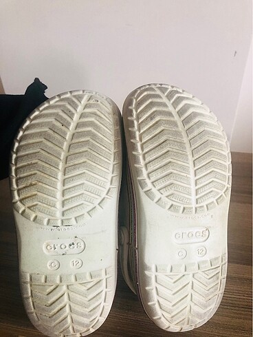 29 Beden beyaz Renk Crocs beyaz Simli terlik Sandalet
