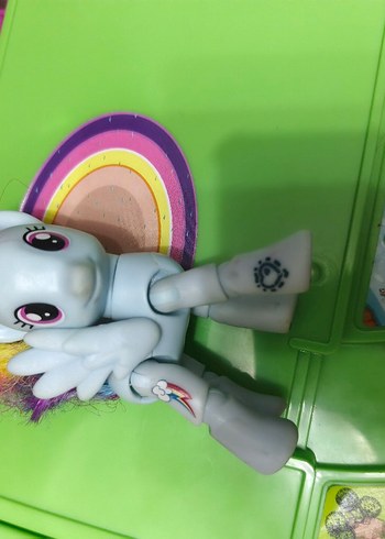Renkli My Little Pony Figürü Rainbow dash eklemli - Görsel 3