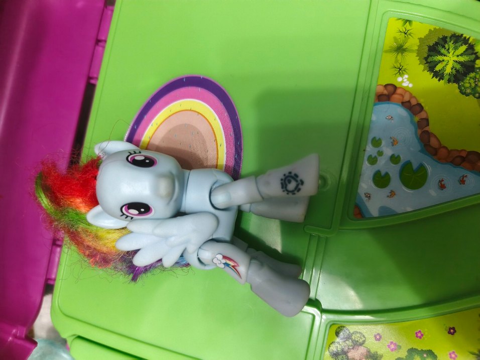 Renkli My Little Pony Figürü Rainbow dash eklemli - Görsel 3