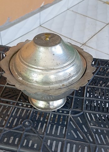 antika bakır sunum tabağı
