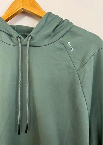 44 Beden Yeşil Kapüşonlu Kadın Sweatshirt büyük beden